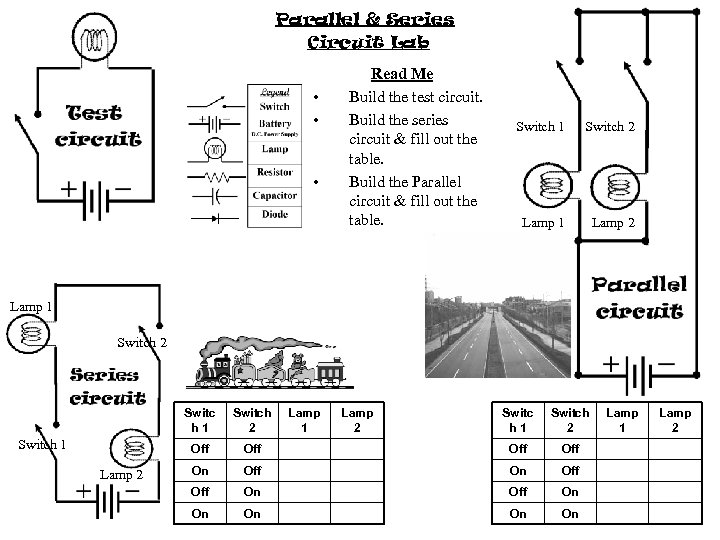 Parallel & Series Circuit Lab • • • Read Me Build the test circuit.