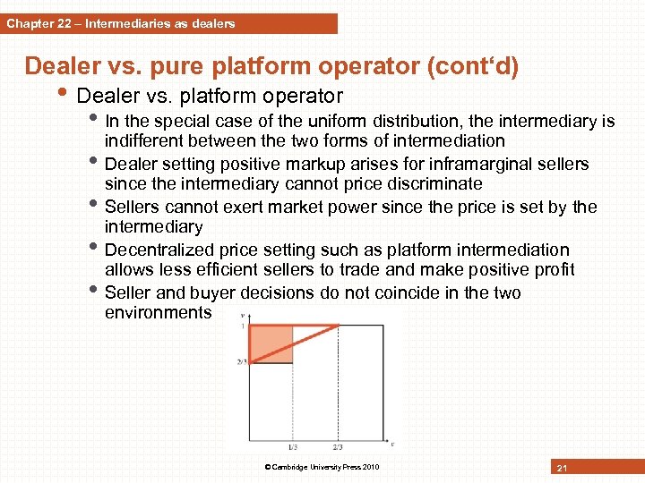 Chapter 22 – Intermediaries as dealers Dealer vs. pure platform operator (cont‘d) • Dealer