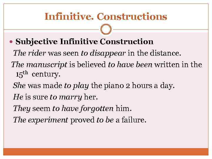 Constructions in english