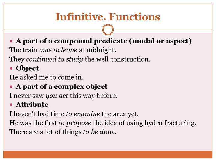 Predicative constructions