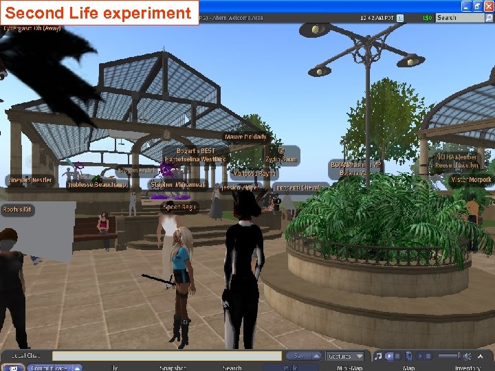 Second Life experiment 