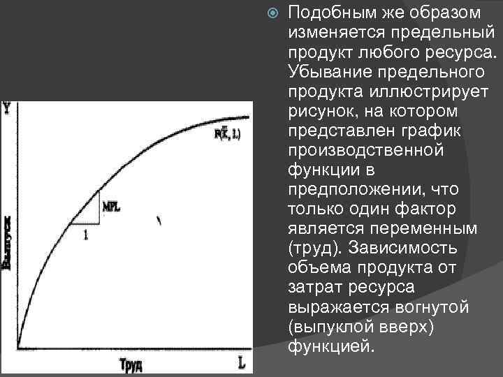 Предельные ресурсы. Убывание предельного продукта. Убывающий предельный продукт. Предельный продукт ресурса. Предельный продукт ресурса график.