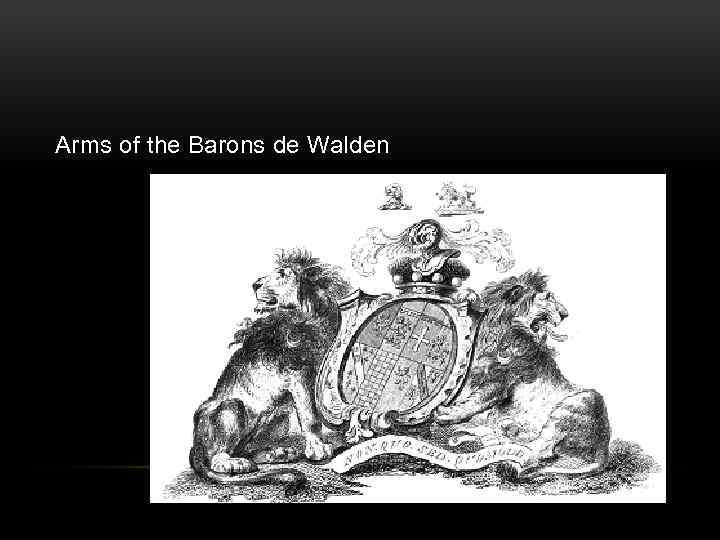 Arms of the Barons de Walden 