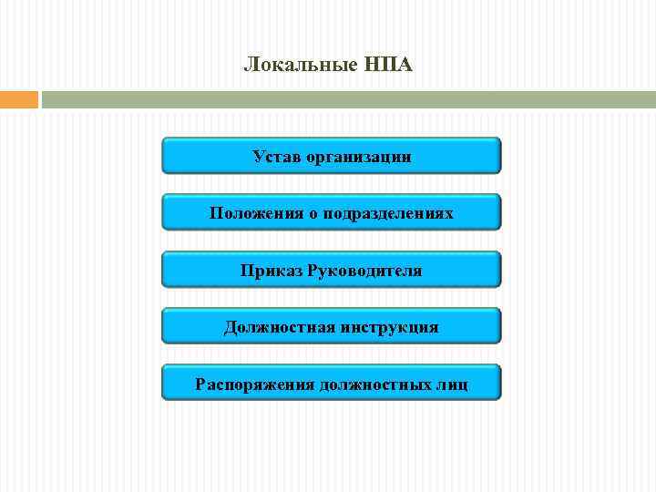 Нормативно правовые акты организаций локальные акты