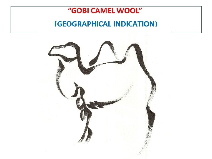 “GOBI CAMEL WOOL” (GEOGRAPHICAL INDICATION) 