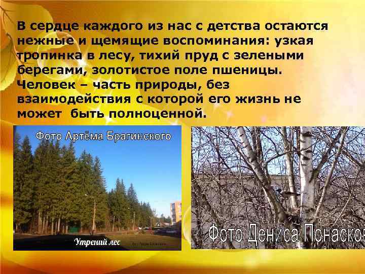 В сердце каждого из нас с детства остаются нежные и щемящие воспоминания: узкая тропинка