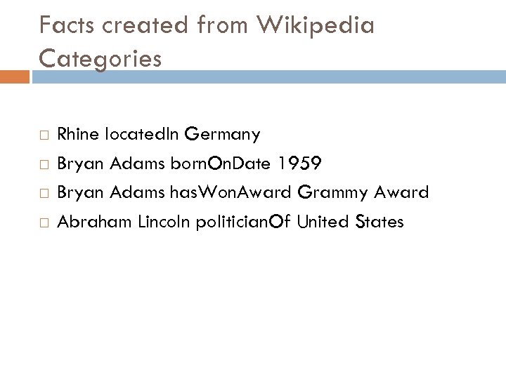 Facts created from Wikipedia Categories Rhine located. In Germany Bryan Adams born. On. Date