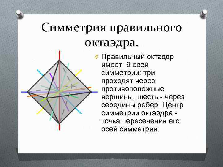 Элементы симметрии правильных многогранников 10 класс презентация