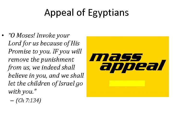 Appeal of Egyptians • 