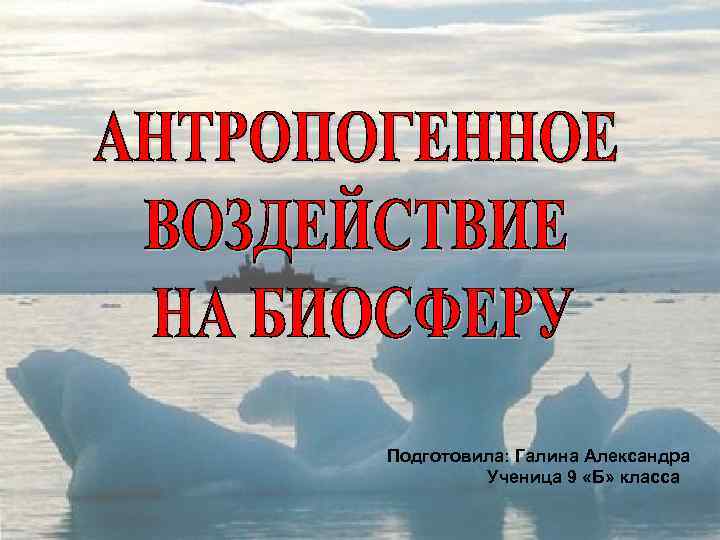 Подготовила: Галина Александра Ученица 9 «Б» класса 