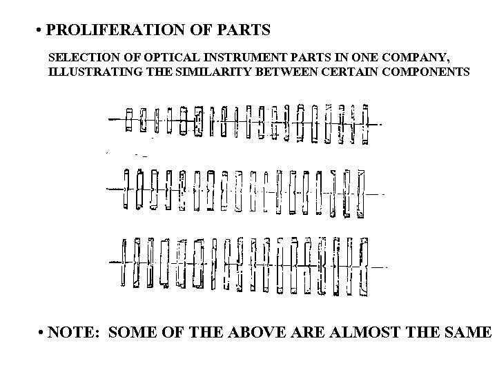  • PROLIFERATION OF PARTS SELECTION OF OPTICAL INSTRUMENT PARTS IN ONE COMPANY, ILLUSTRATING