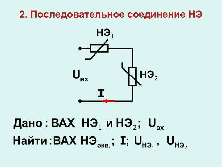 2. Последовательное соединение НЭ 