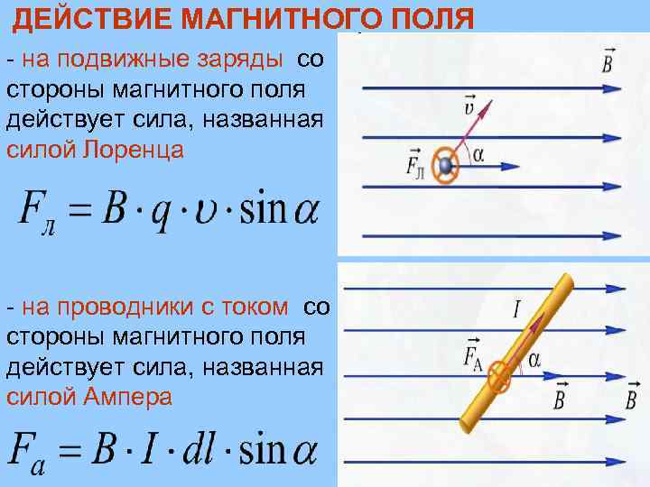 Со стороны магнитного поля действуют