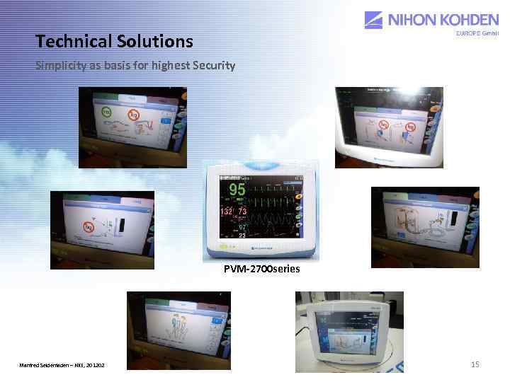 Technical Solutions Simplicity as basis for highest Security PVM-2700 series Manfred Seidenfaden – NKE,