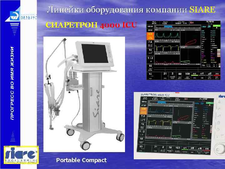 Линейки оборудования компании SIARE СИАРЕТРОН 4000 ICU Portable Compact 