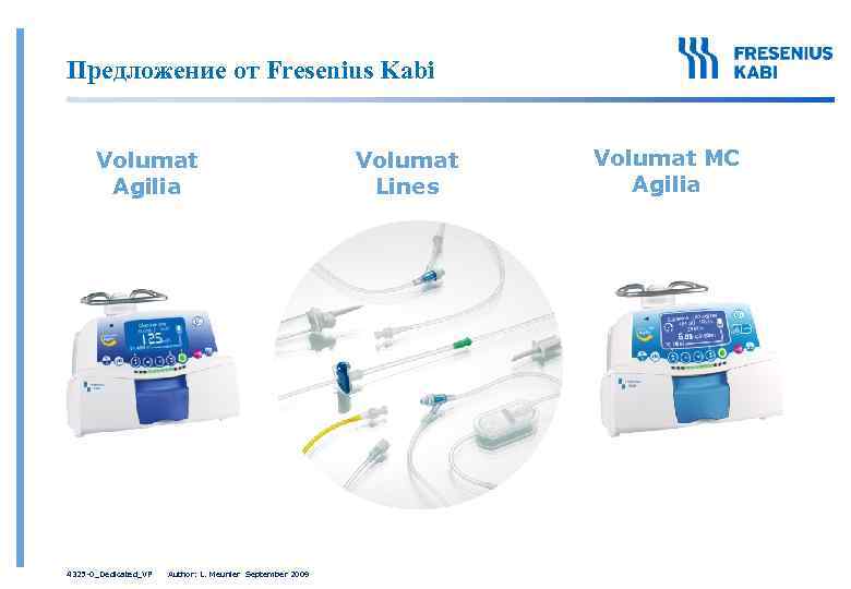 Предложение от Fresenius Kabi Volumat Agilia 4325 -0_Dedicated_VP Author: L. Meunier September 2009 Volumat