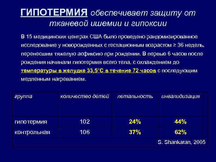 Терапевтическая гипотермия у новорожденных презентация