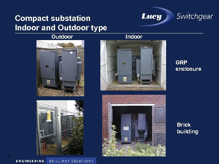 Compact substation Indoor and Outdoor type Outdoor Indoor GRP enclosure Brick building 30 
