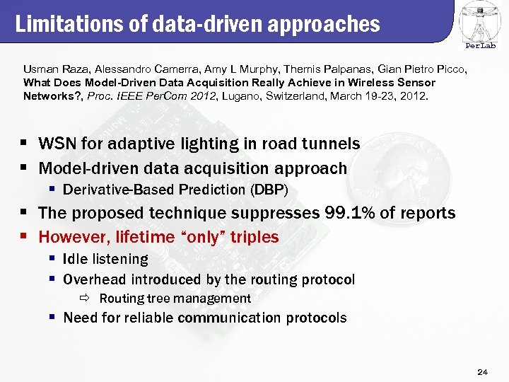 Limitations of data-driven approaches Per. Lab Usman Raza, Alessandro Camerra, Amy L Murphy, Themis