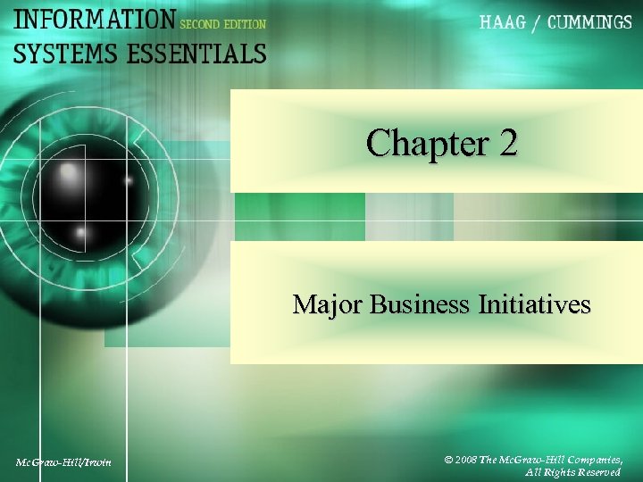 Chapter 2 Major Business Initiatives Mc. Graw-Hill/Irwin © 2008 The Mc. Graw-Hill Companies, All