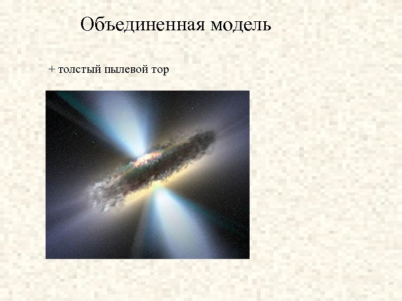 Объединенная модель + толстый пылевой тор 