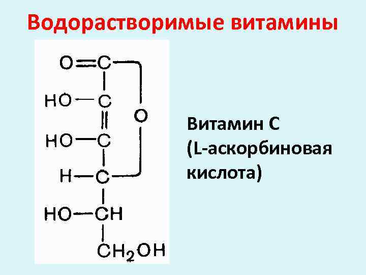 Водорастворимые витамины Витамин С (L-аскорбиновая кислота) 