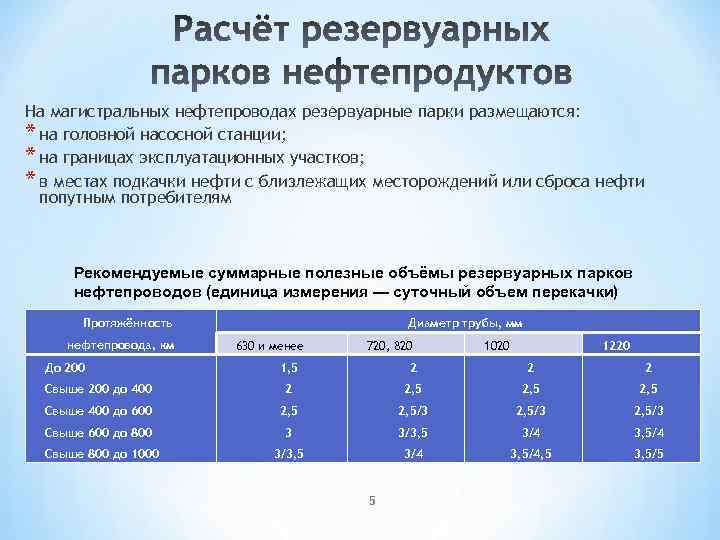 На магистральных нефтепроводах резервуарные парки размещаются: * на головной насосной станции; * на границах