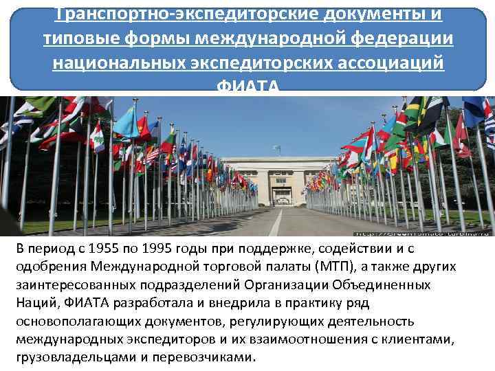 Транспортно-экспедиторские документы и типовые формы международной федерации национальных экспедиторских ассоциаций ФИАТА В период с