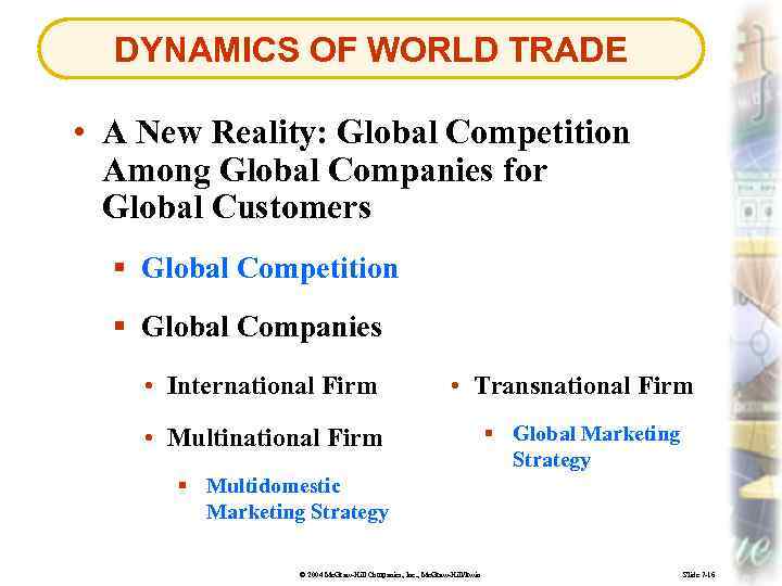 DYNAMICS OF WORLD TRADE • A New Reality: Global Competition Among Global Companies for