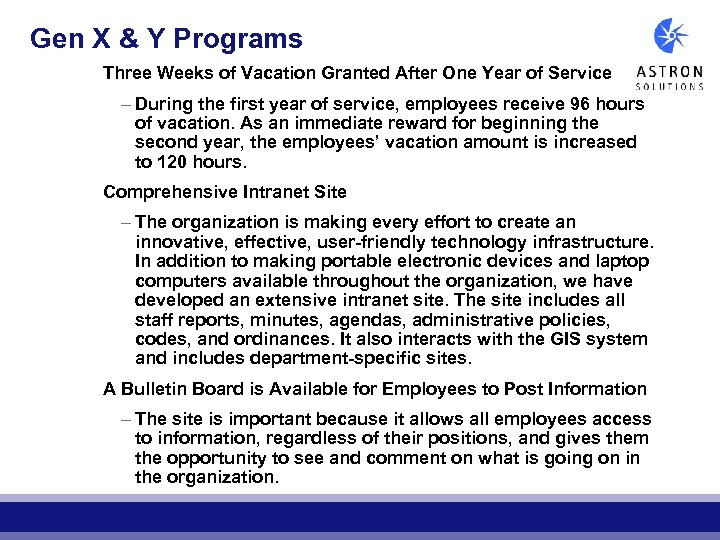 Gen X & Y Programs Three Weeks of Vacation Granted After One Year of
