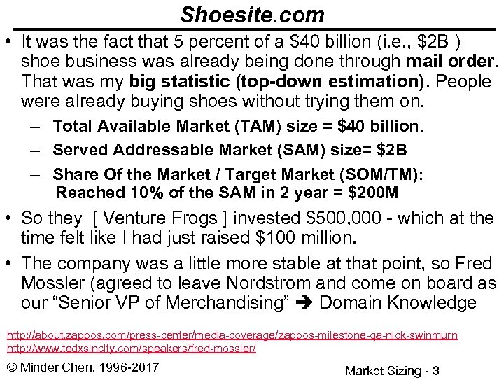 Shoesite. com • It was the fact that 5 percent of a $40 billion