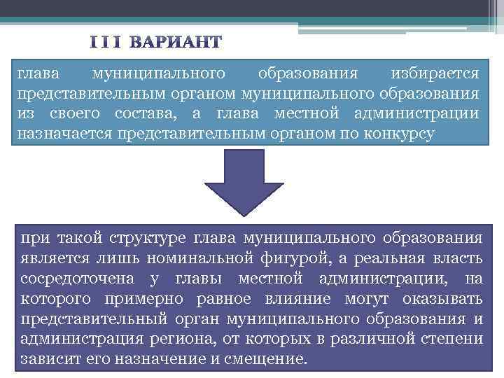 глава муниципального образования избирается представительным органом муниципального образования из своего состава, а глава местной