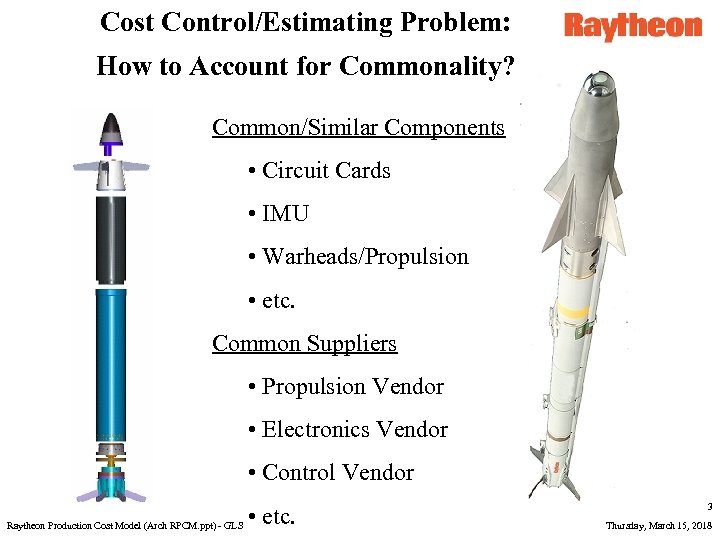 Cost Control/Estimating Problem: How to Account for Commonality? Common/Similar Components • Circuit Cards •