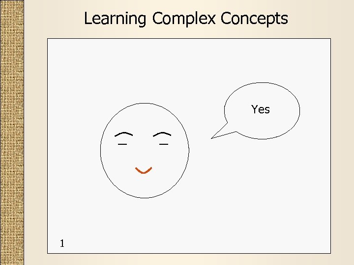 Learning Complex Concepts Yes 1 