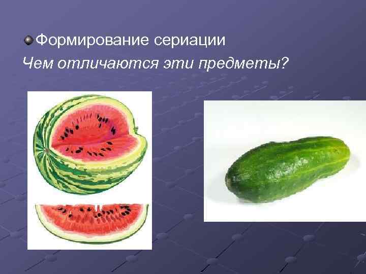 Формирование сериации Чем отличаются эти предметы? 