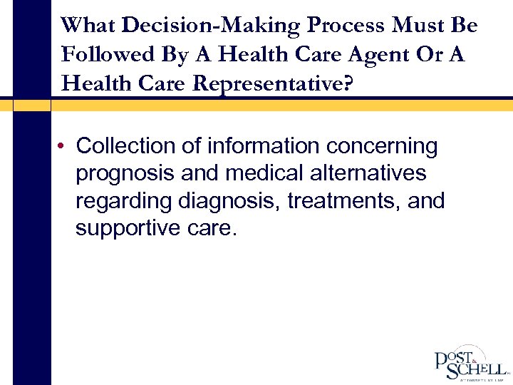 What Decision-Making Process Must Be Followed By A Health Care Agent Or A Health