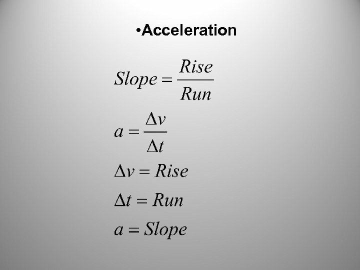  • Acceleration 