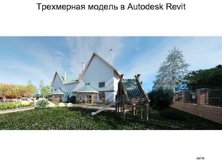 Трехмерная модель в Autodesk Revit 30/ 45 