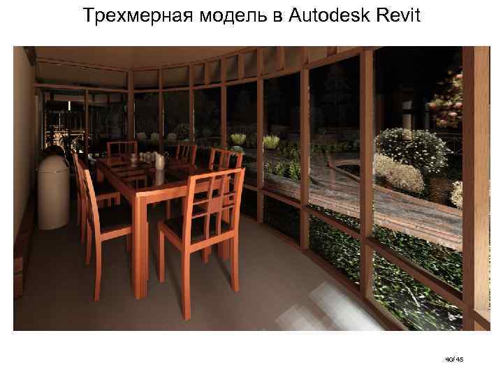 Трехмерная модель в Autodesk Revit 40/ 45 