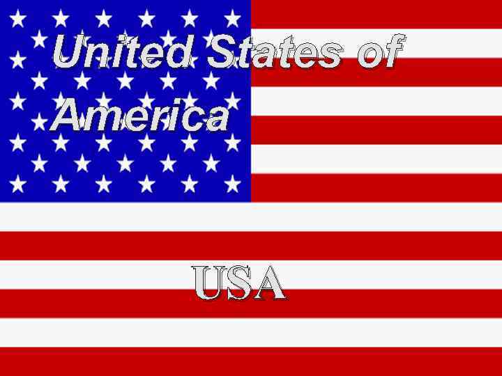United States of America USA 