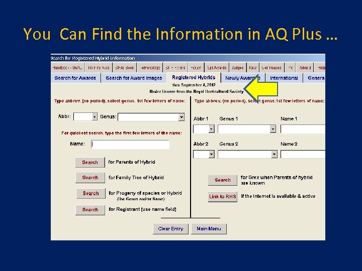 You Can Find the Information in AQ Plus … 