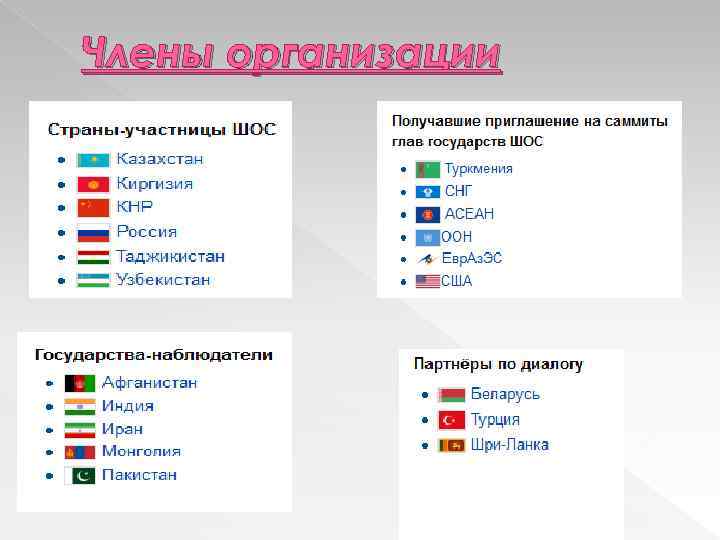 Члены организации 