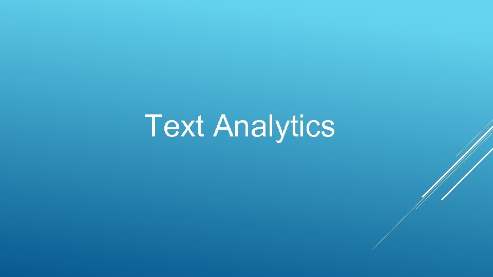 Text Analytics 