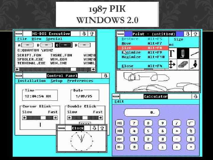 1987 РІК WINDOWS 2. 0 