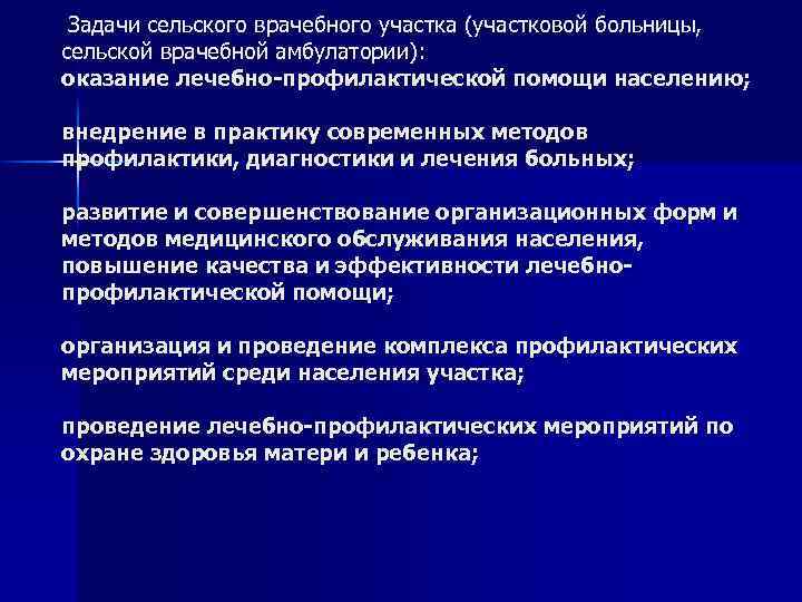 Медицинская организация сельского врачебного участка