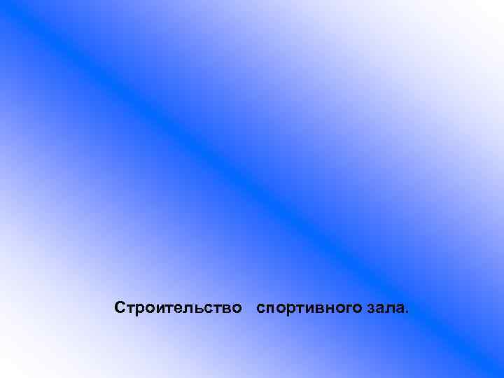 Строительство спортивного зала. 
