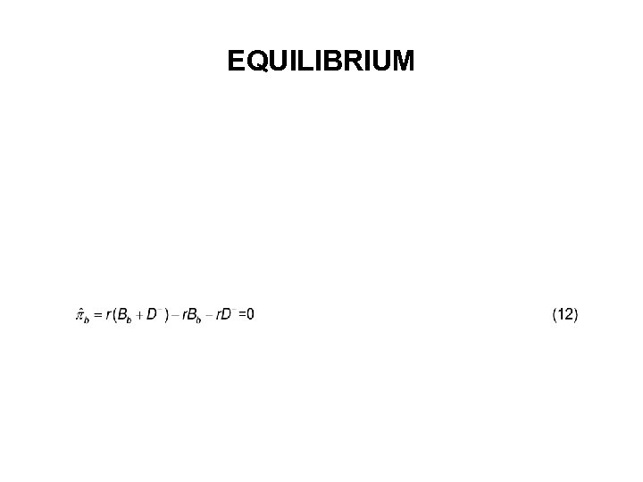EQUILIBRIUM 