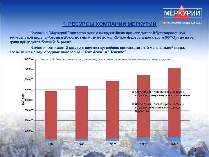 1. РЕСУРСЫ КОМПАНИИ МЕРКУРИЙ Компания 