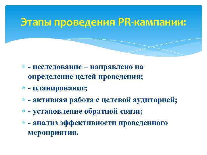 Проведение pr кампания