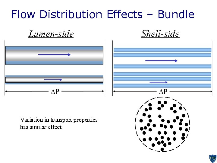 Flow Distribution Effects – Bundle Lumen-side Variation in transport properties has similar effect Shell-side